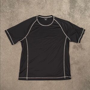 Amazon Essentials Men's Black and Gray Rash Guard